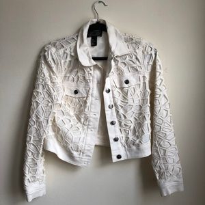 White cut out jacket